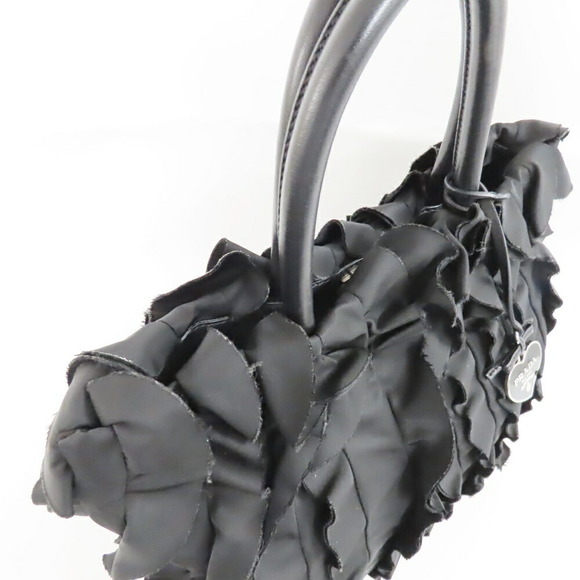 Prada Handbag Frill Nylon x Leather Black - Picture 4 of 9